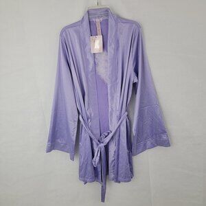 SAVAGE X FENTY Womens XS/S Satin Robe with Lightning Bolt Lavender Purple NWT